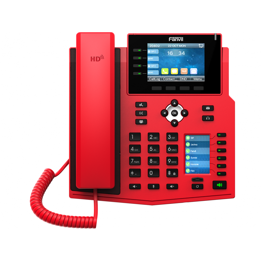 X5U-R Téléphone IP rouge...